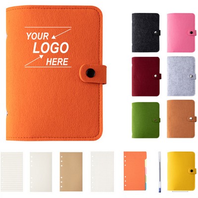 Felt Cover Diary Write Notebook A5 A6