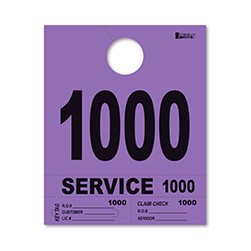 1000-1999 Heavy Brite™ Purple Premium Service Dispatch Number Tag