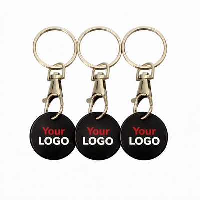 Customizable Plastic Token Holder Keychain With Logo