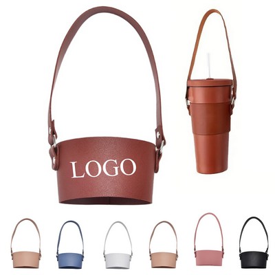 Portable Leather Bottle Holder