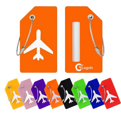 Silicone Luggage Tag for Suitcases with Stainless Loop