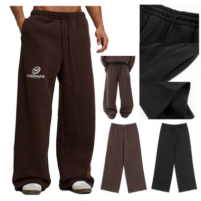 Men's Loose 360 GSM Heavyweight Wide-Leg Sweatpants
