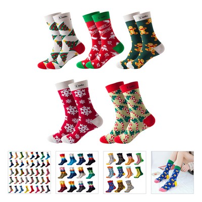 Quarter Cut Custom Knitted Jacquard Dress Socks