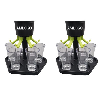 Elegant Hexagonal Wine Dispenser Social Gatherings