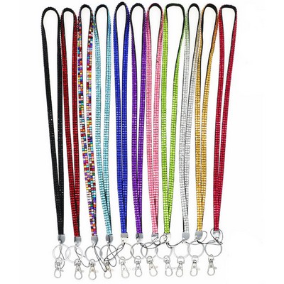 Rhinestone Lanyard Bling Crystal Necklace