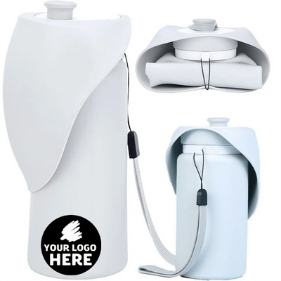 Portable Silicone Dog Water Bottle With Carry Strap