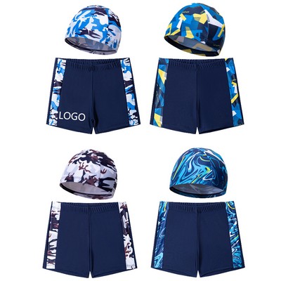 Boys Swim Pants And Cap Set
