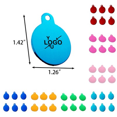 Round Aluminum Pet Tag