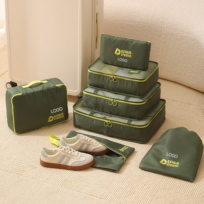 Dopamine 7-Piece Travel Packing Cube Set Extra Thick Twill Luggage Organizer Multi-functional