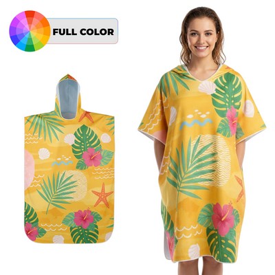 Adult Full Color Wearable Hooded Beach Towel