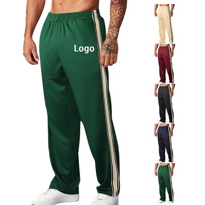 Men's Striped Athletic Sweatpants