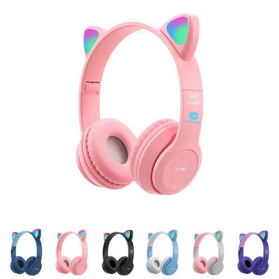 Cat-ear Bluetooth Gaming Headphone