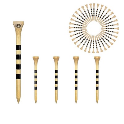 Stylish Stripe Design Wood Golf Tees