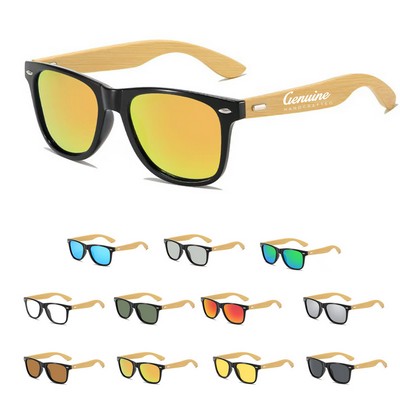 Classic Wood Temple Sunglasses