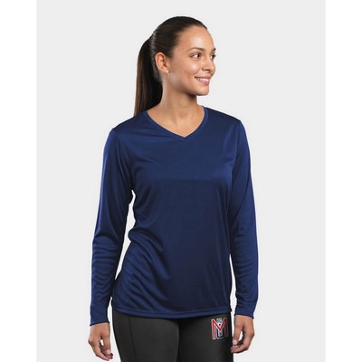 Holloway Women's Momentum Long Sleeve V-Neck T-Shirt - 222824