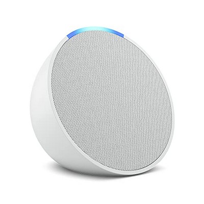 Amazon Echo Pop (newest model), Our smallest Alexa speaker, Fits in any room, Glacier White