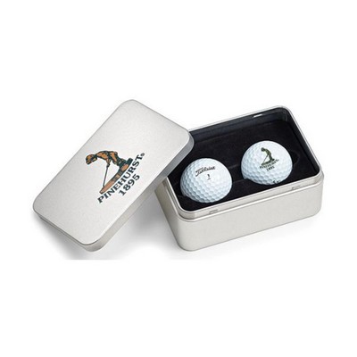 Titleist® Custom Pro V1 2-Golf Ball Business Card Tin