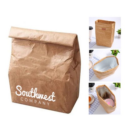 Kraft Paper Lunch Cooler Bag
