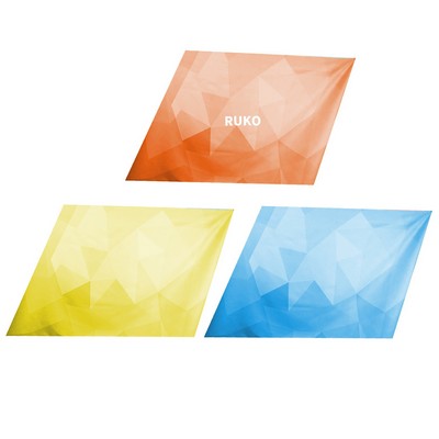 40" x 75"Sublimated Plush Microfiber Beach Towel with Cotton Terry Loops