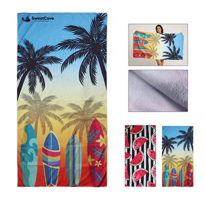 30"x60" Single Sided Microfiber Oversized Beach Towel