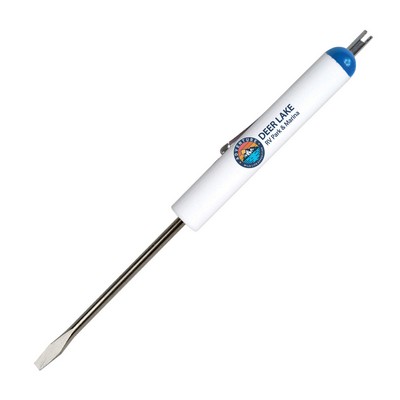 Pocket Screwdriver 1/8" Flat Blade + Valve Stem Top FC