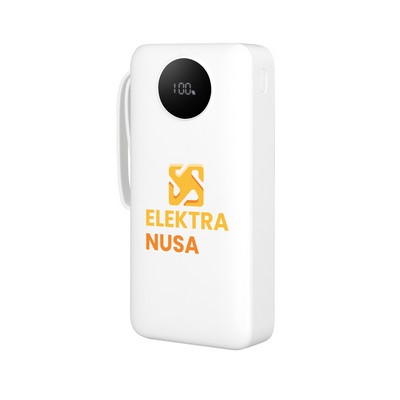 20,000mAh PD Fast Charging Power Bank With Built-In Cables