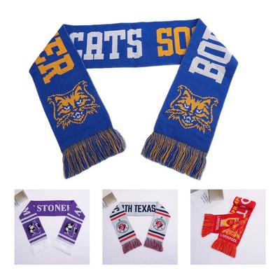 Sport Soccer Scarf w/Fringe