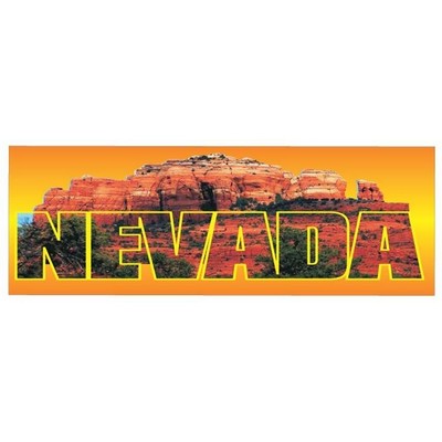 Red Rock Canyon Panoramic Metal Photo Magnet (1 5/8"x4 5/8")