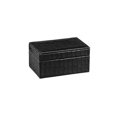 Embossed Croc Leather Small Box