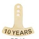 10 Year Stock Die Struck Pin