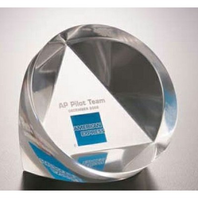 Acrylic Faceted Cylinder Embedment Award