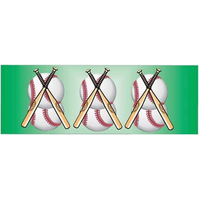 Baseballs & Bats Panoramic Metal Photo Magnet (1.625"x4.625")