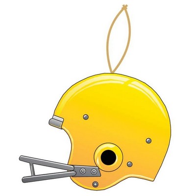 Football Helmet Ornament w/ Clear Mirrored Back (4 Square Inch)
