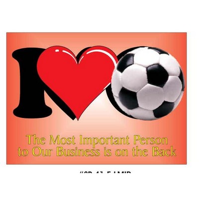I Love Soccer Rectangle Photo Hand Mirror (2½"x3½")
