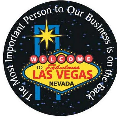 Las Vegas Sign Photo Hand Mirror (2½" Diameter)