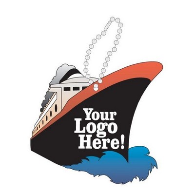 Cruise Ship Promotional Line Key Chain w/ Black Back (3 Square Inch)