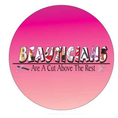 Beautician Slogan Round Metal Photo Magnet (2"x3")
