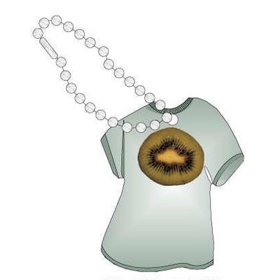 Kiwi Promotional T Shirt Key Chain w/ Black Back (4 Square Inch)