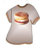 Breakfast Sandwich T-Shirt Lapel Pin
