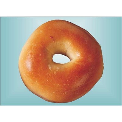 Round Bagel Rectangle Badge w/ Bar Pin (2 1/2"x3 1/2")