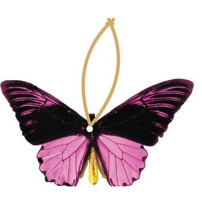 Black & Purple Butterfly Ornament w/ Mirrored Back (12 Square Inch)