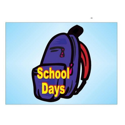 School Days Backpack Metal Photo Magnet (2 1/2"x3 1/2")