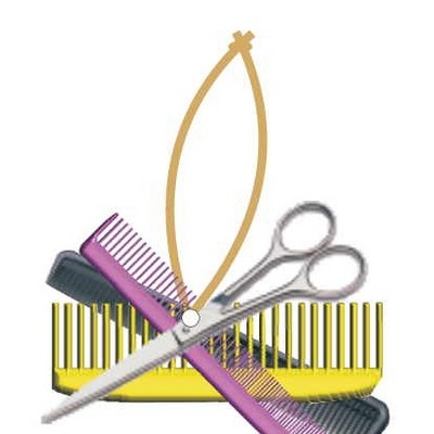 Beautician Combo Executive Ornament w/ Mirrored Back (8 Square Inch)