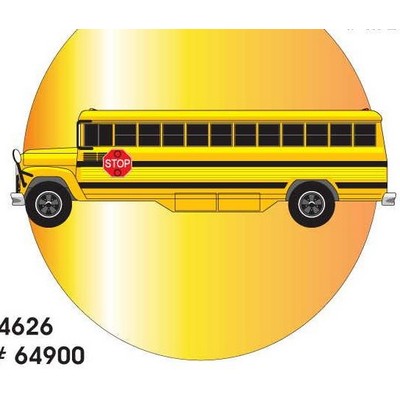 School Bus Acrylic Coaster w/Felt Back