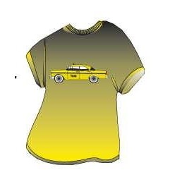 Taxicab T-Shirt Lapel Pin