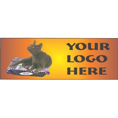 Korat Cat Panoramic Badge w/ Bar Pin (1 5/8"x4 5/8")