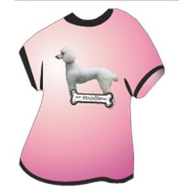 Poodle Dog T-Shirt Acrylic Coaster w/Felt Back