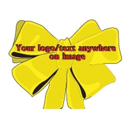 Christmas Bow Round Badge w/ Bar Pin