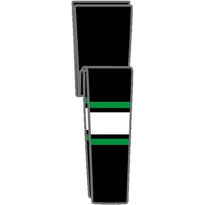 Dallas Pro Series Black Away Socks w/Green & White Stripes