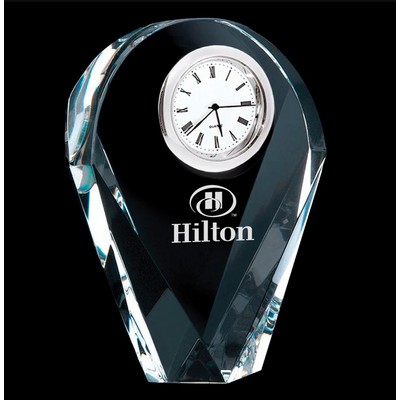 Designer Crystal Arch Clock ( 3¾"x5"x1½")